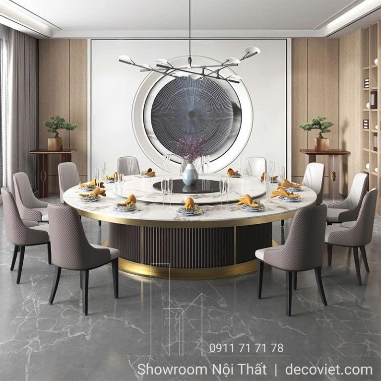 bộ bàn ăn 16 ghế thiết kế hiện đại, thông minh
