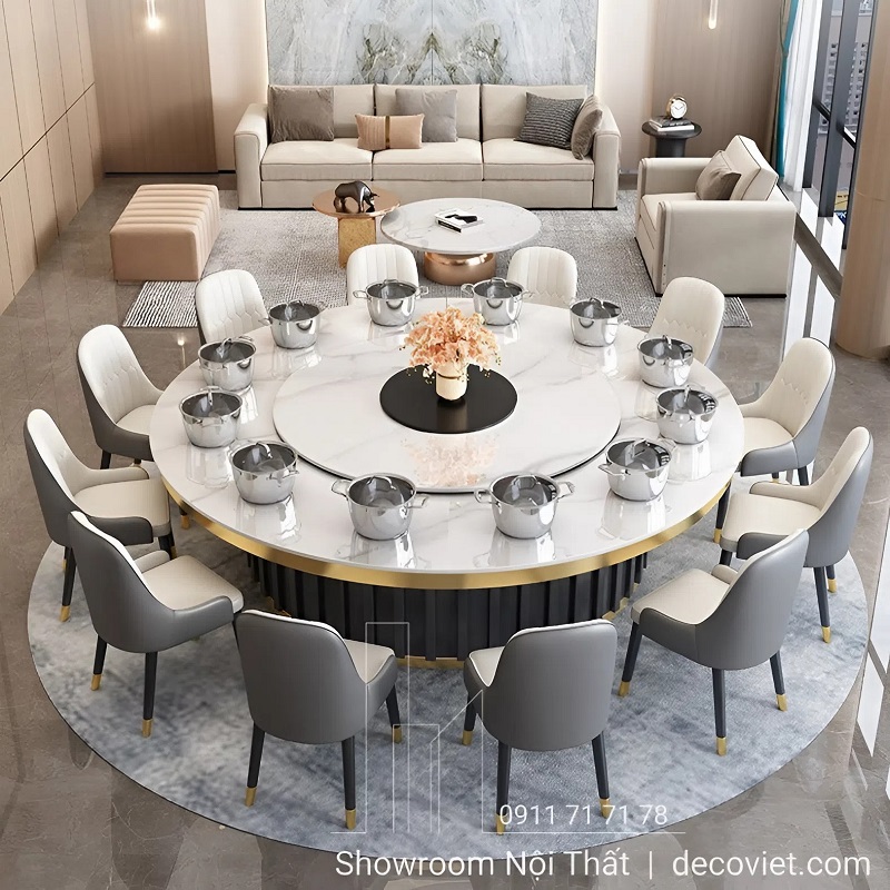 Lựa chọn chất liệu bàn ăn tròn bền bỉ