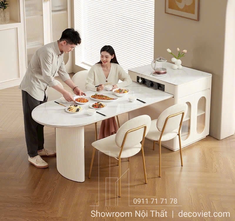 bàn đảo bếp kết hợp bàn ăn