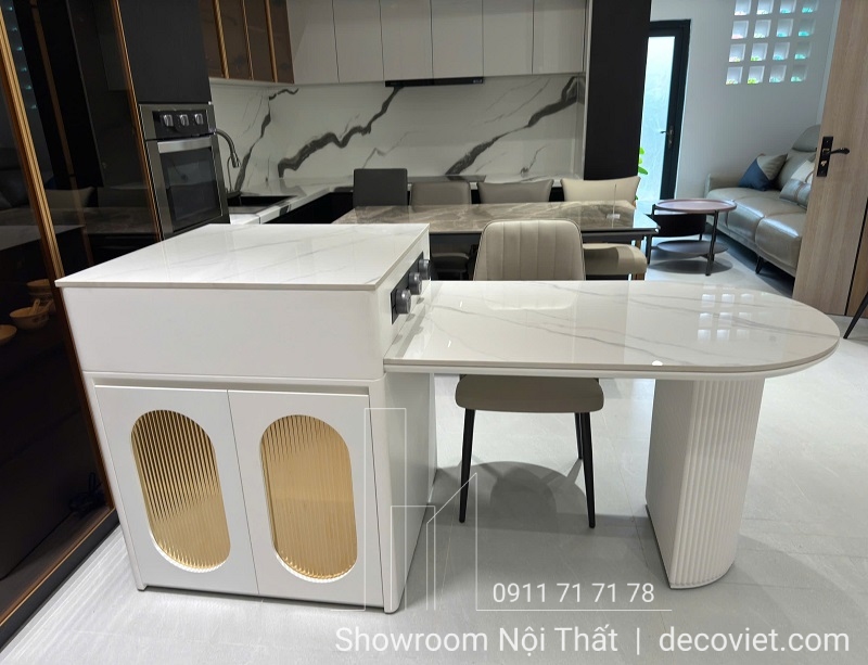 bàn ăn kết hợp đảo bếp nhập khẩu