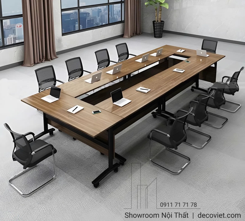 Bàn họp văn phòng sang trọng tạo không gian làm việc chuyên nghiệp cho doanh nghiệp
