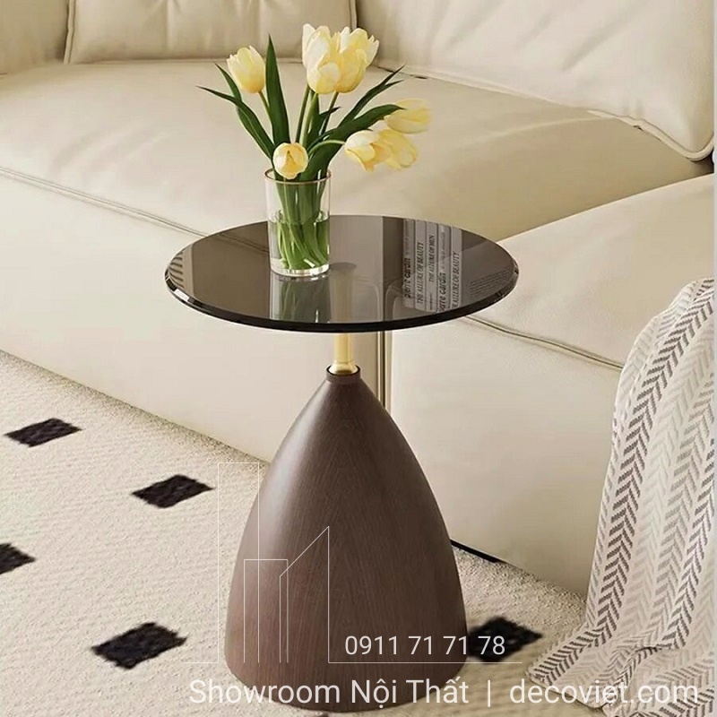 Bàn trang trí gỗ nhỏ gọn cho không gian sống sang trọng