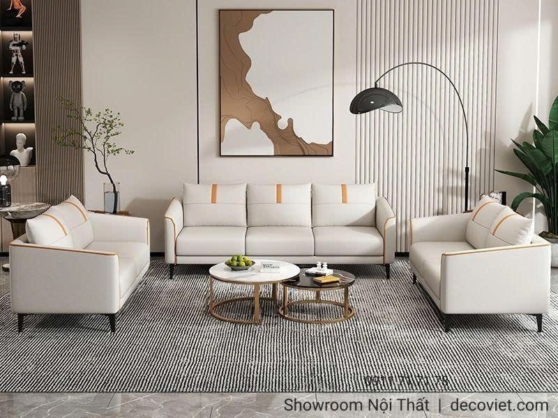 bộ sofa bọc da phòng khách giá rẻ