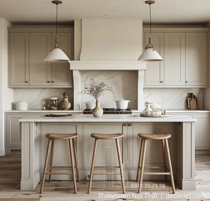 Mẫu tủ bếp gỗ công nghiệp hiện đại thi công theo yêu cầu tại Nhà Decor