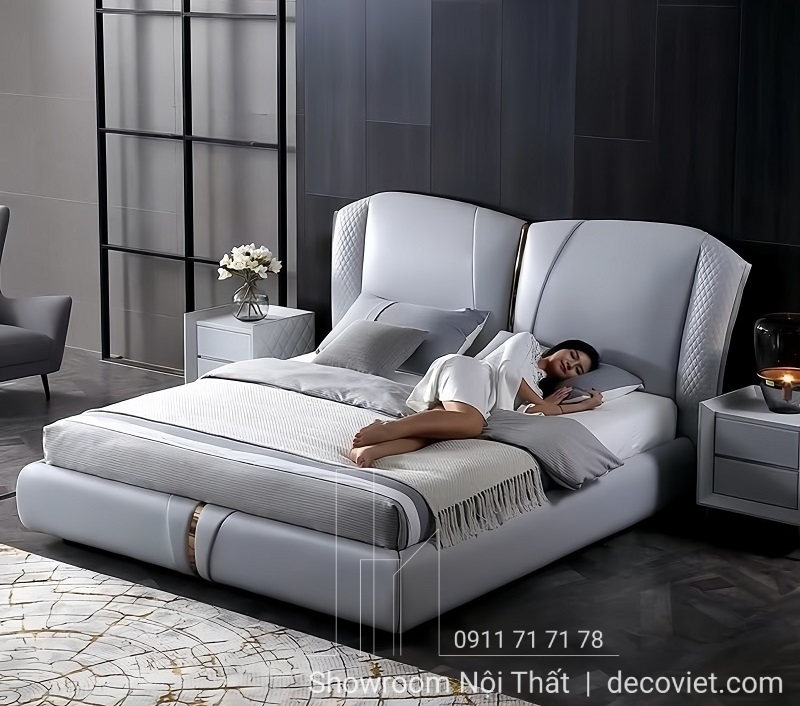 Mẫu giường bọc da đẹp sang trọng, đẳng cấp
