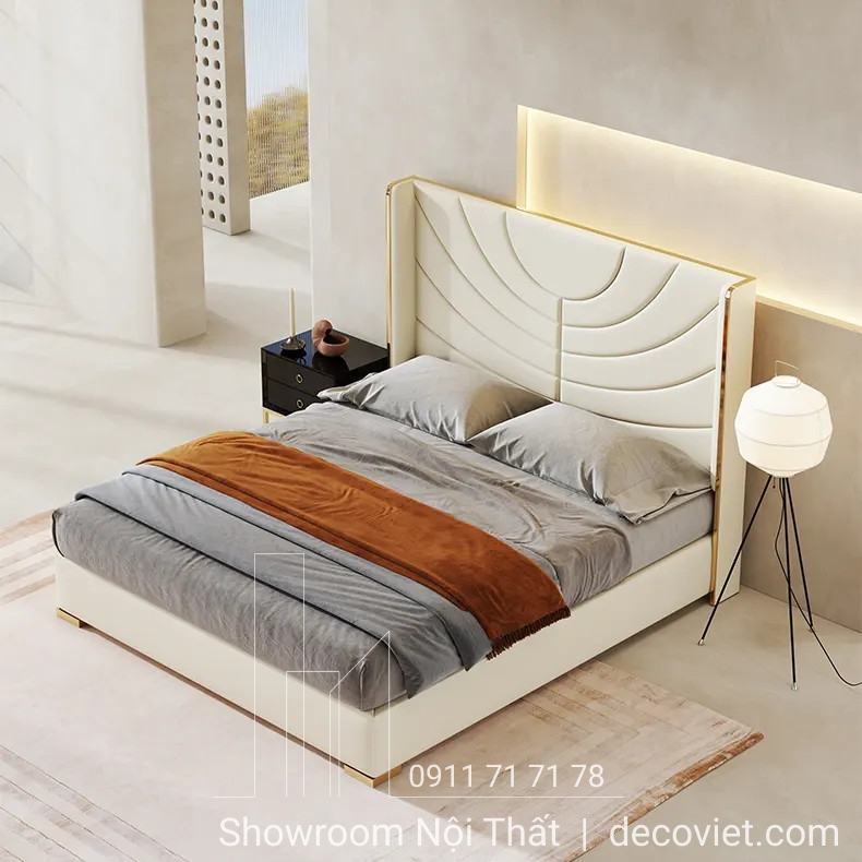 giường ngủ quy nhơn bọc da hiện đại