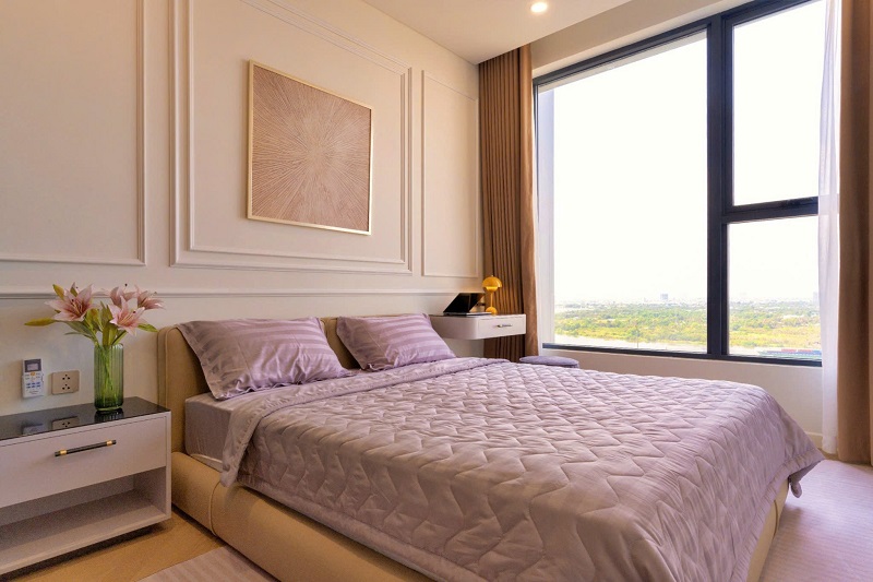 thi công phòng ngủ hiện đại tại căn hộ chung cư