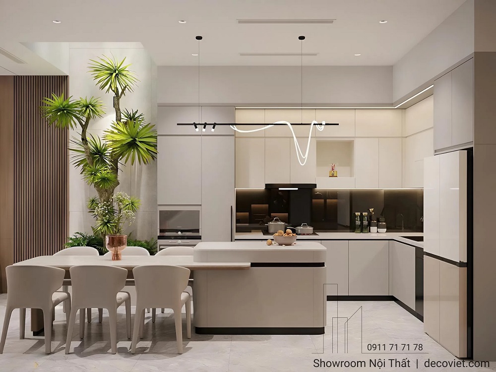 kích thước tủ bếp phù hợp nhà phố