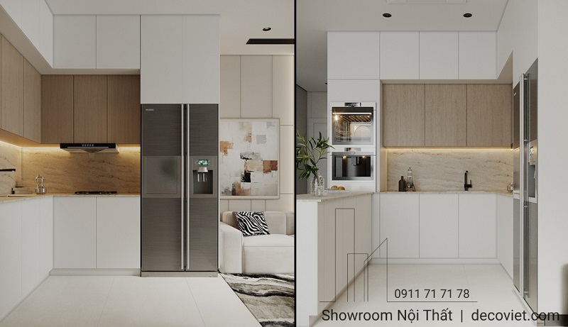 tủ bếp gỗ công nghiệp giá rẻ
