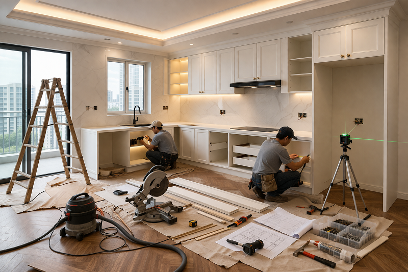 Thời gian thi công nội thất phụ thuộc nhiều yếu tố