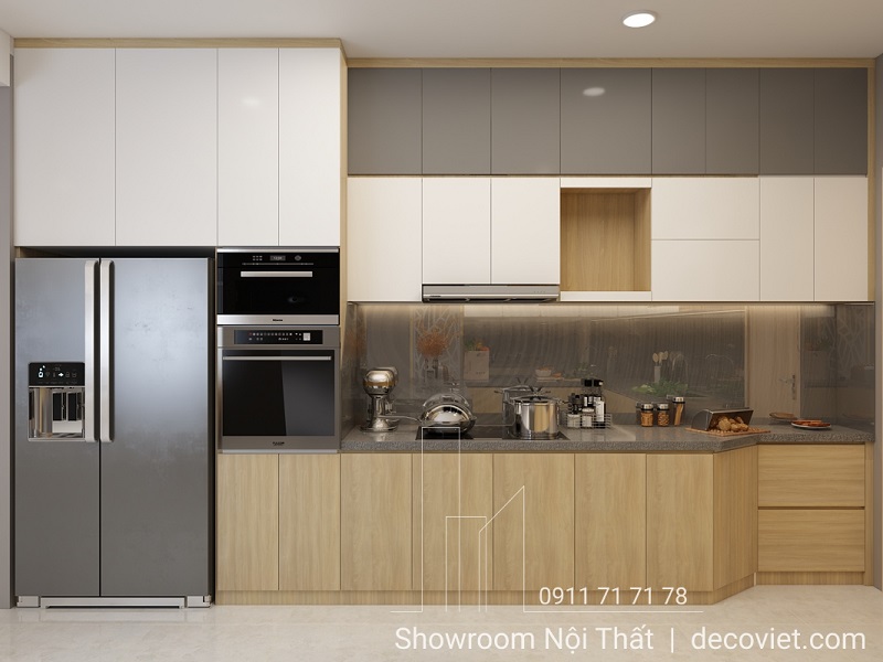 thi công tủ bếp gỗ An Cường