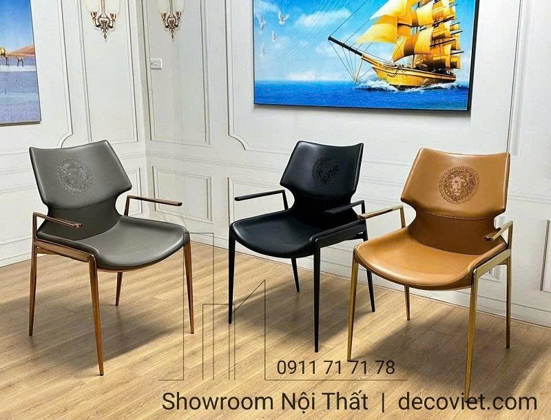 ghế ăn bọc da chống trầy chân inox hiện đại