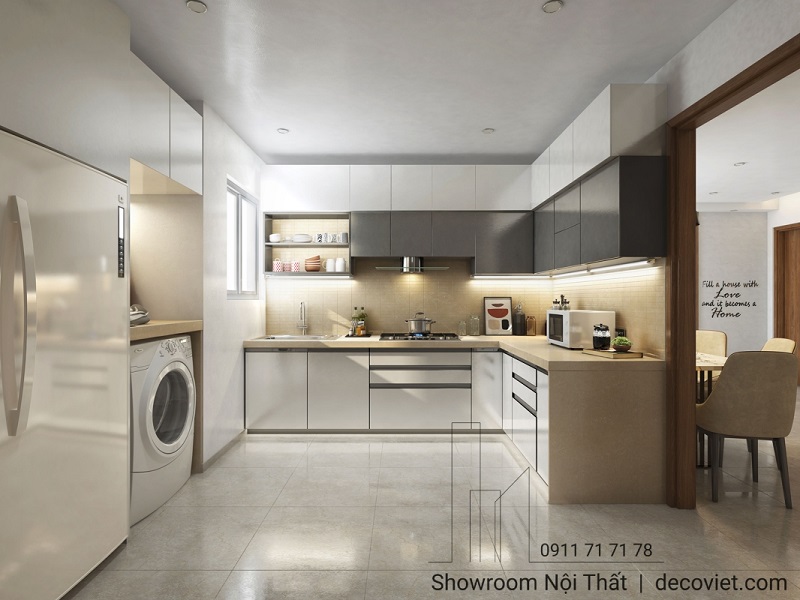 Tủ bếp đẹp cho căn hộ chung cư diện tích nhỏ