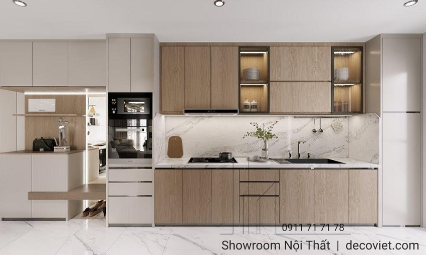 thi công tủ bếp gỗ giá rẻ