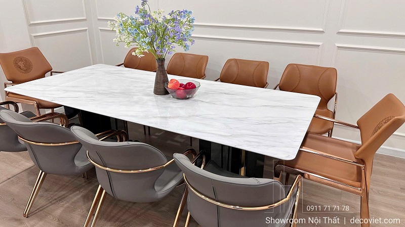 Bộ bàn ghế ăn 10 ghế nhập khẩu phong cách hiện đại