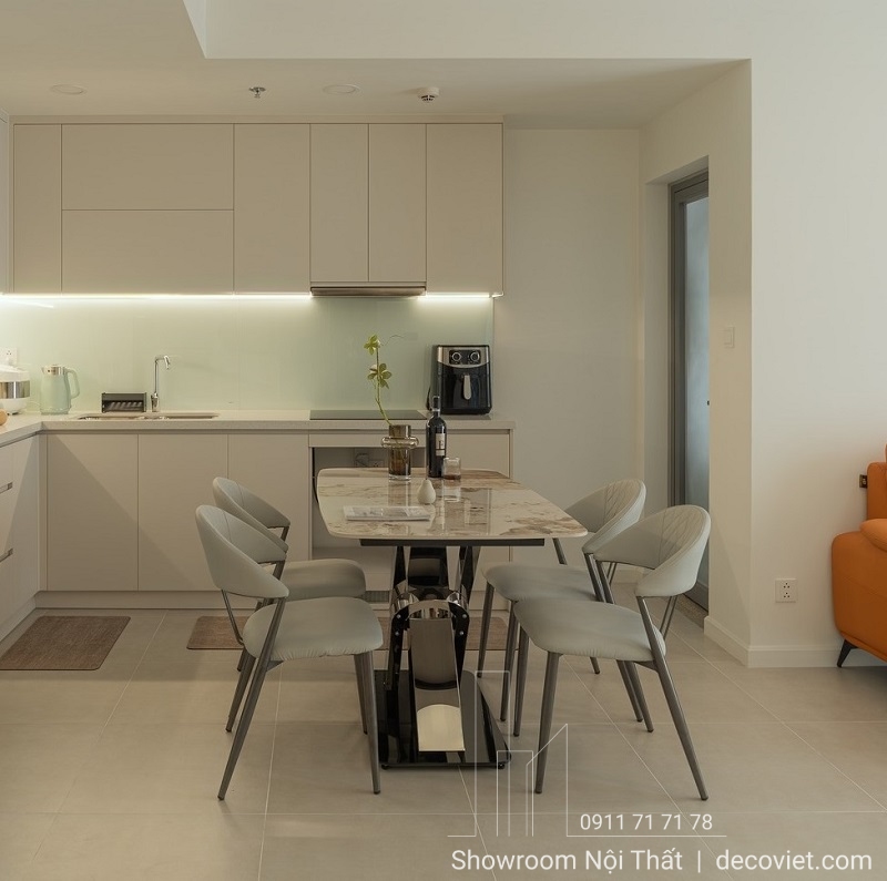 Bộ bàn ăn 4 ghế nhỏ gọn hiện đại phù hợp căn hộ chung cư