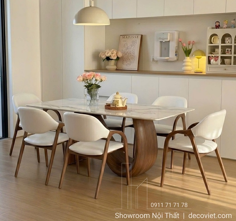 Bàn Ăn Chân Gỗ 6 Người 3022S