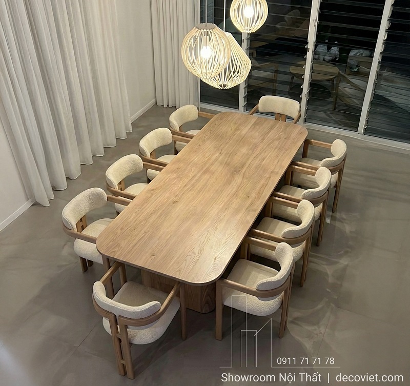 Bàn Ăn Gỗ 10 Ghế Hiện Đại 2843S