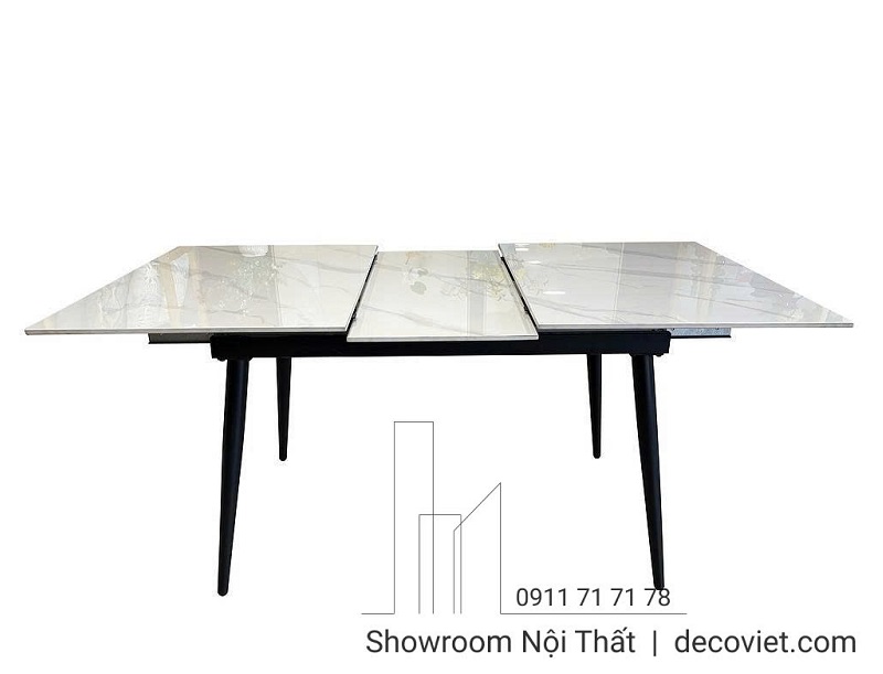 Bàn ăn kéo dài 2658S kết hợp ghế ăn hiện đại, tối ưu công năng