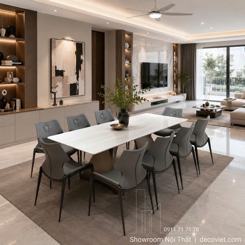 Bàn Ăn Mặt Đá 10 Người 2996S
