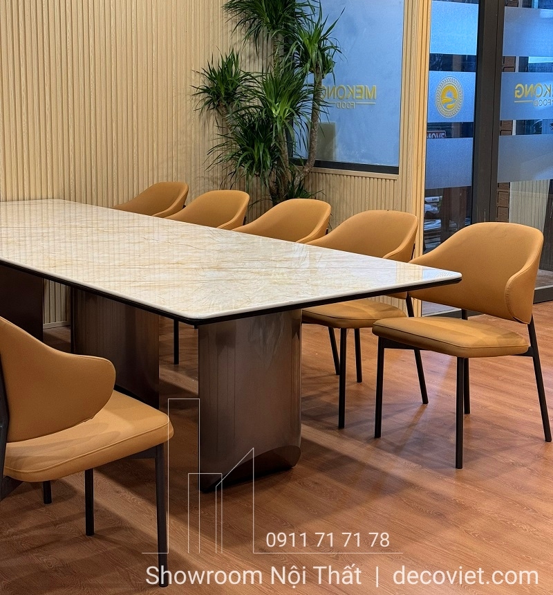 bàn ăn mặt đá 14 ghế cao cấp