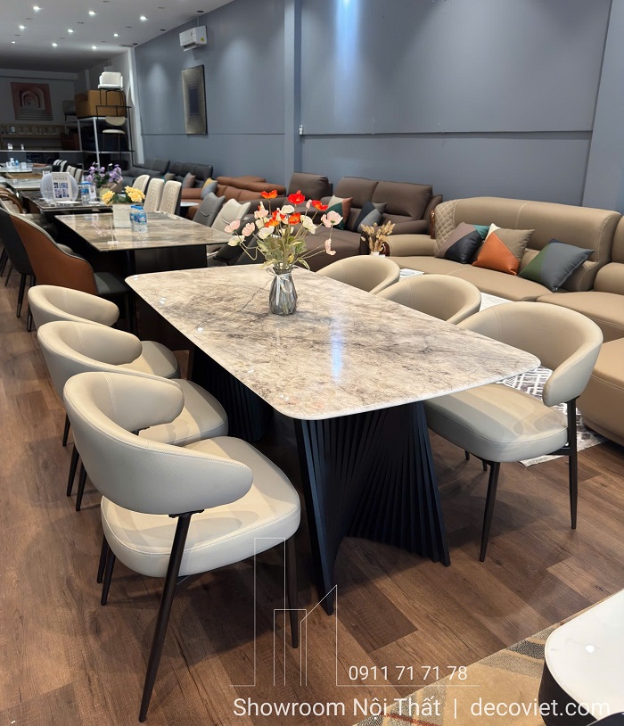 Ghế ăn 579S kết hợp bàn ăn mặt đá sang trọng hiện đại