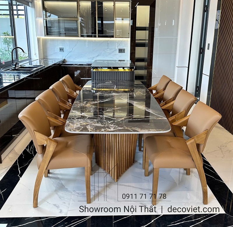 bàn ăn 8 ghế cao cấp
