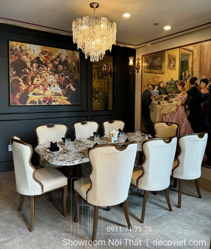 bàn ăn 8 ghế cao cấp
