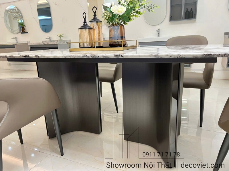 Bàn ăn nhập khẩu 6 ghế hiện đại phong cách châu Âu
