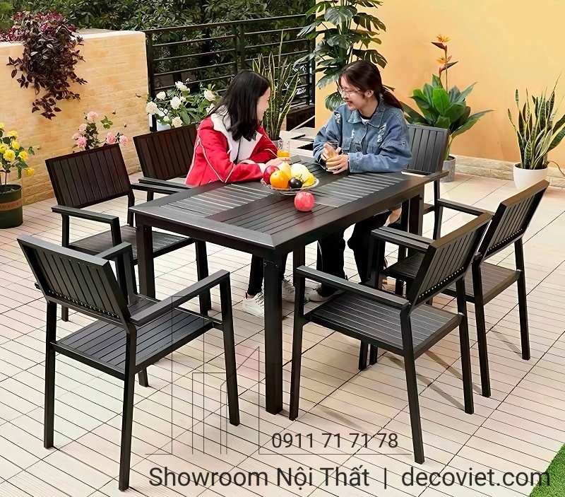 bộ bàn ghế nhôm đúc sân vườn cao cấp