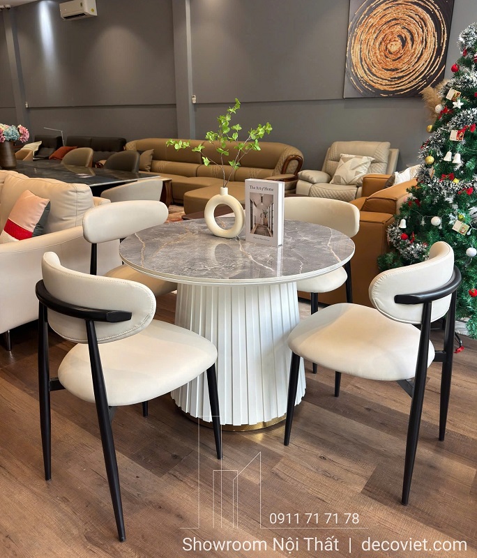 Bàn Ăn Tròn 4 Ghế Hiện Đại 2791S