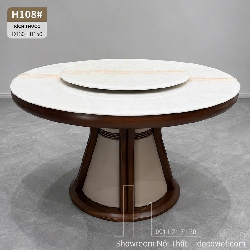 Bàn Ăn Tròn Gỗ 6 Người 3015S