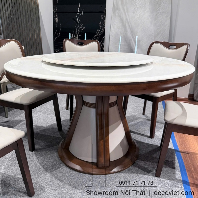 Bàn Ăn Tròn Gỗ 6 Người 3015S