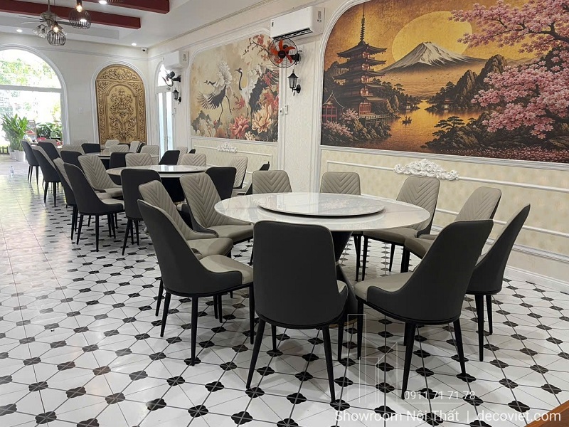 Bàn Ăn Tròn Xoay Nhà Hàng 10 Ghế 3026S