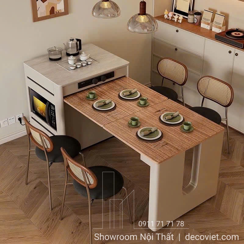 Bàn đảo bếp gấp gọn thông minh 2801S đa năng 3 trong 1