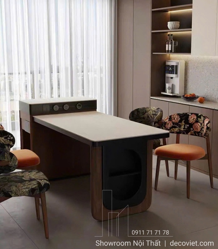 Mặt bàn đảo bếp 2802S rộng rãi dùng cho bữa ăn gia đình