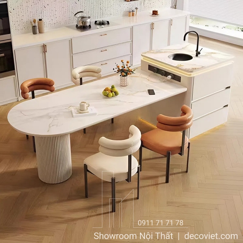 Bàn đảo bếp đẹp cho nhà phố phong cách hiện đại – DecoViet.vn