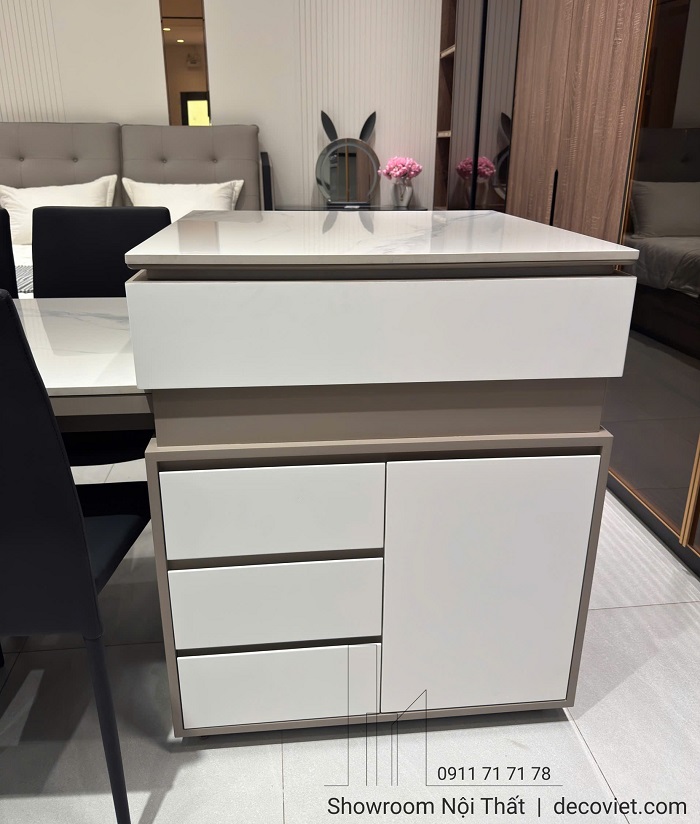 bàn đảo bếp kết hợp bàn ăn cho gia đình hiện đại