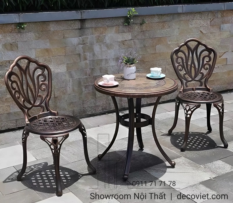 Bàn Ghế Cafe Nhôm Đúc 2058T