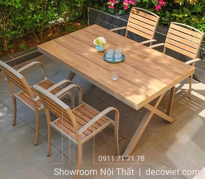 mẫu bàn ghế sân vườn phù hợp với mọi không gian ngoài trời