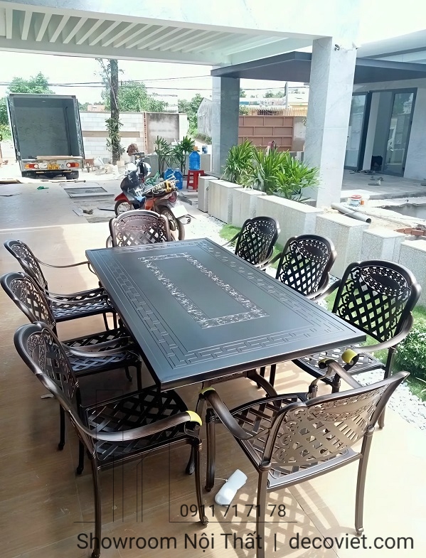 Bàn Ghế Nhôm Đúc Sân Vườn 2075T