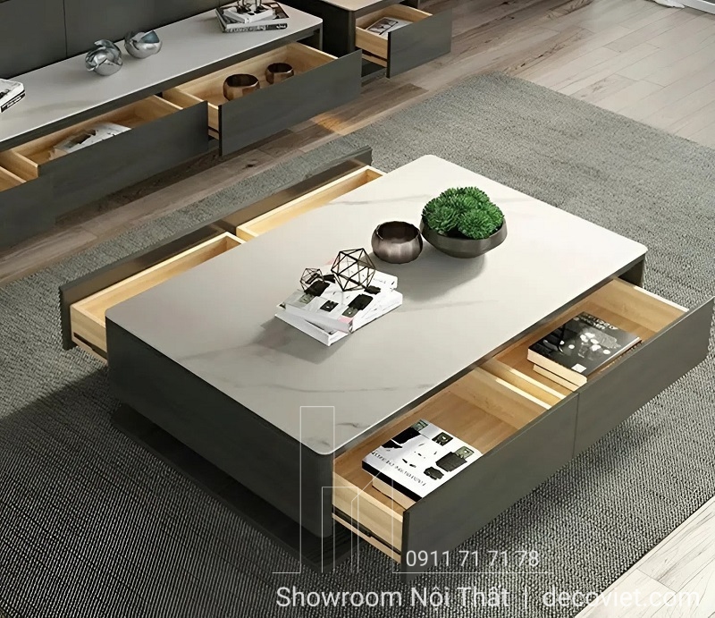 Mẫu bàn trà hiện đại 333S DecoViet sang trọng, đẳng cấp