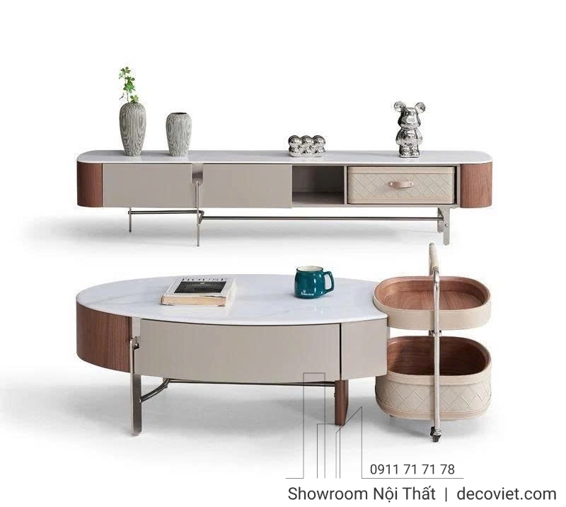 Set kệ tivi và bàn trà đồng bộ hiện đại