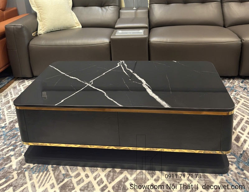 Bàn Sofa Mặt Đá Đen Hiện Đại 481S