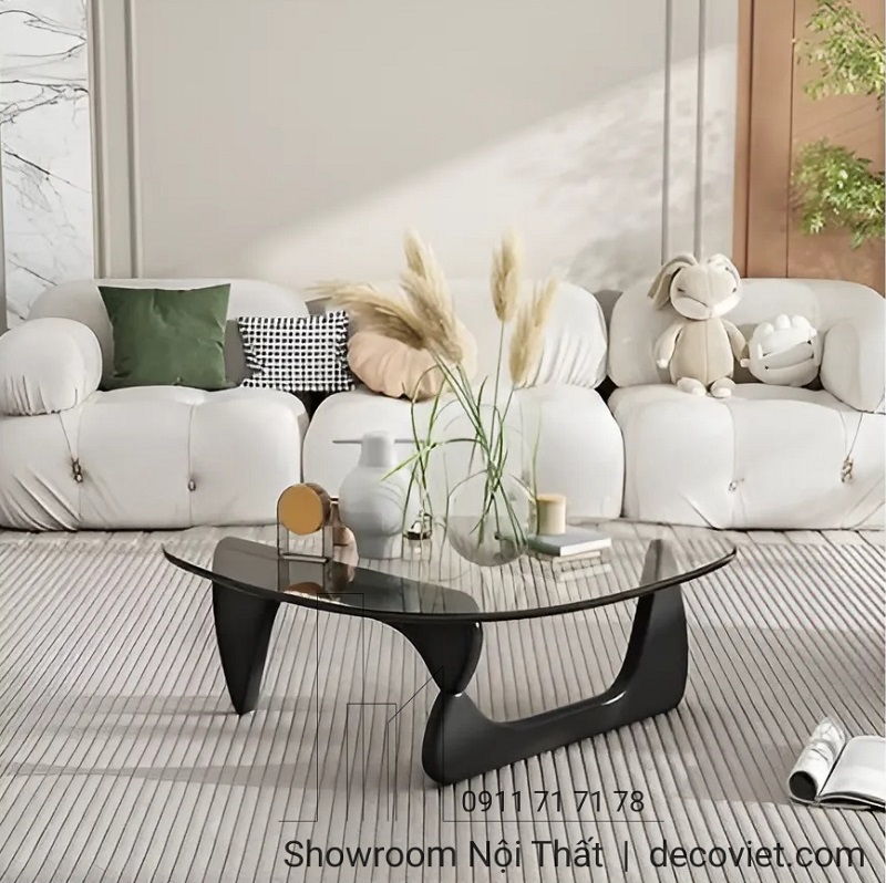 bàn trà sofa mặt kính