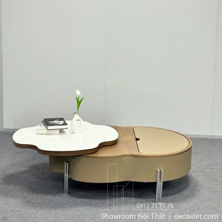 hình ảnh thực tế bàn trà thông minh 418S trưng bày tại showroom nội thất DecoViet