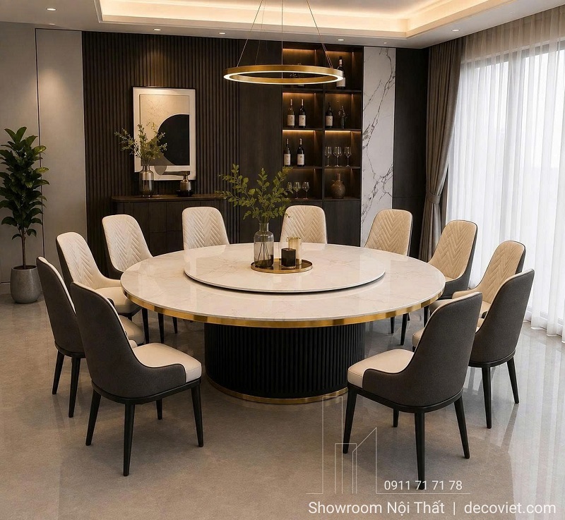 Bàn Tròn 12 Ghế Cao Cấp 3019S