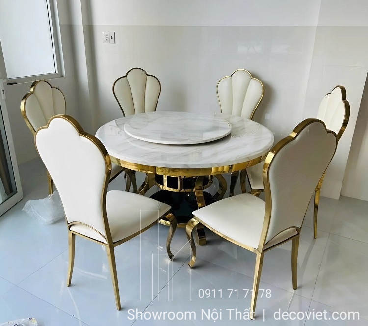 bàn ăn tròn tân cổ điển nhập khẩu