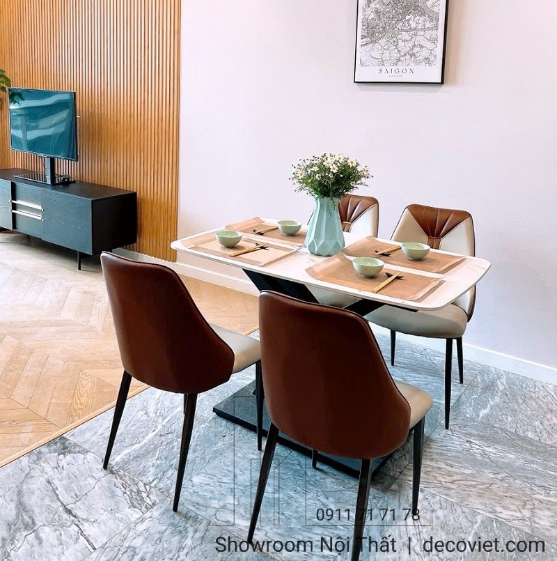 Bộ Bàn Ăn 4 Ghế Hiện Đại 2713S