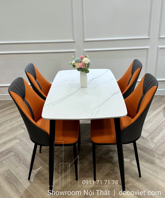 bộ bàn ăn 4 người 1m2 mặt đá